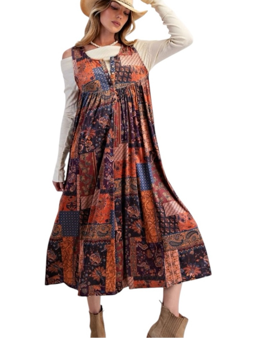 397:  EASEL NWT VELVET BIB JUMPSUIT PUMPKIN BROWN (H30)